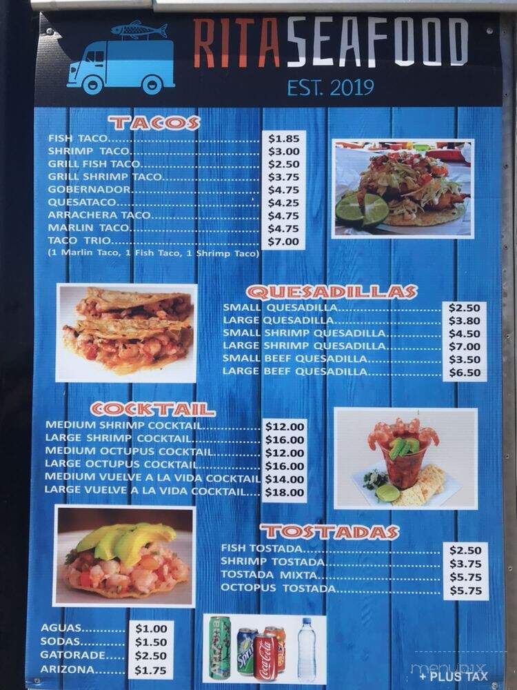 Rita Seafood - Spring Valley, CA menu_pic