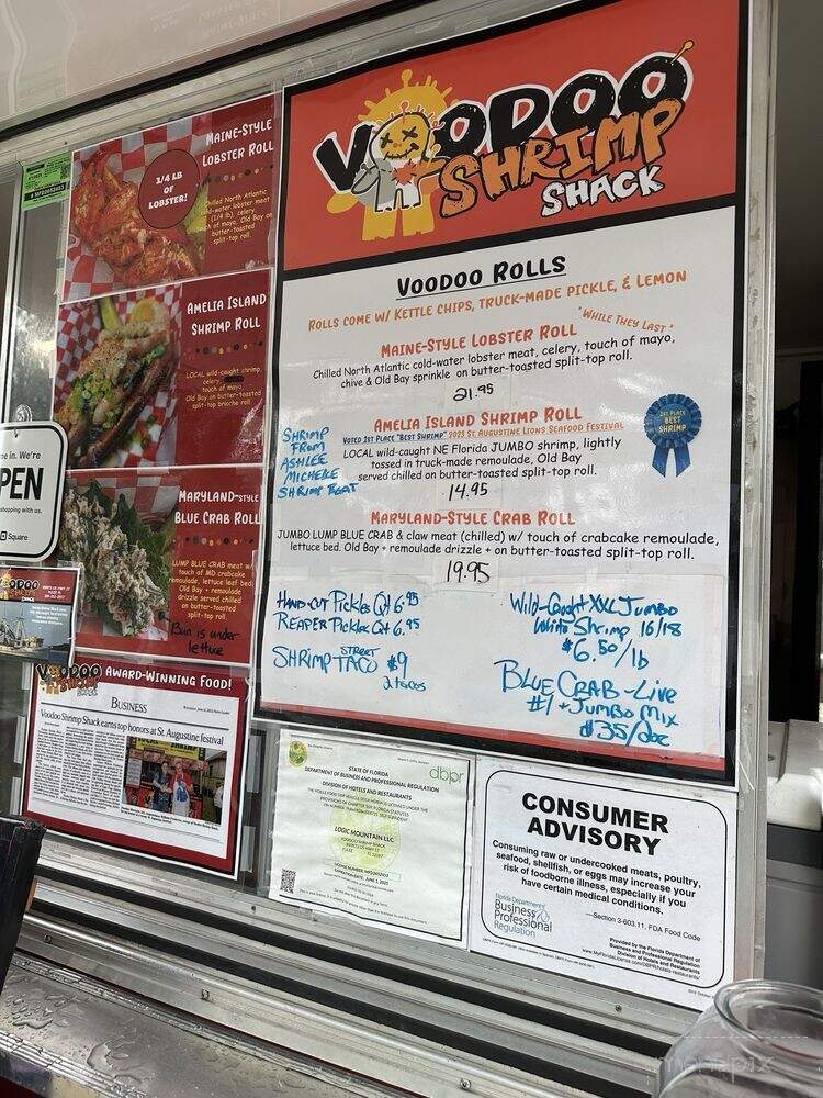 Voodoo Shrimp Shack - Yulee, FL menu_pic
