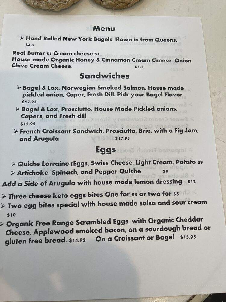 Debrah Jean's Organic Coffee & Cafe - Palm Coast, FL menu_pic