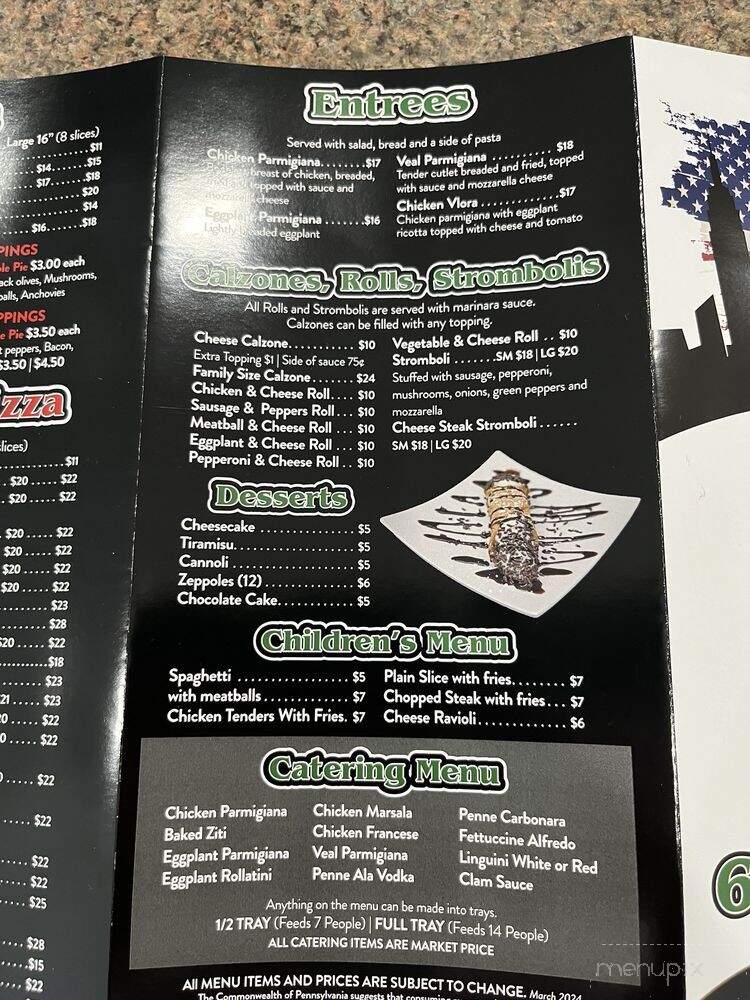 Prime Pizzeria & Restaurant - Nazareth, PA menu_pic