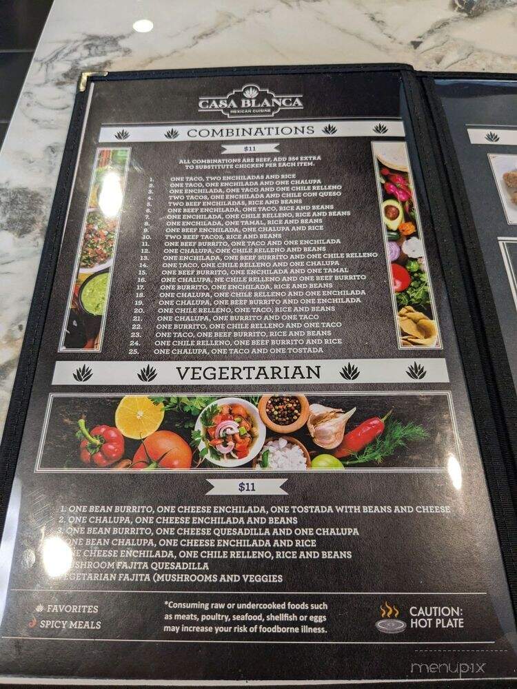 Casa Blanca Mexican Cuisine - Winston-Salem, NC menu_pic