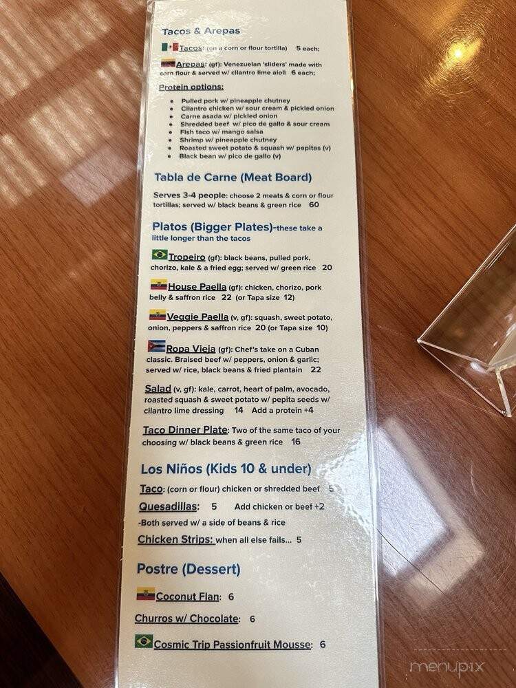 Tapa Taco - Union Pier, MI menu_pic