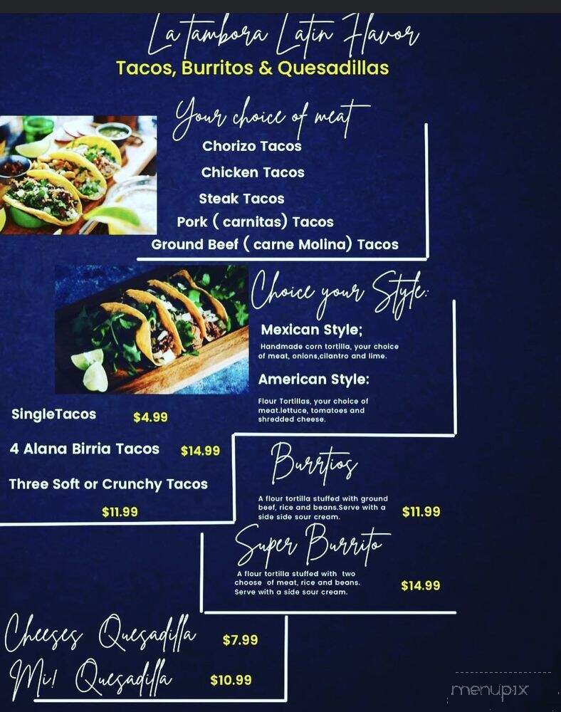 La Tambora Latin Flavor - Waldo, FL menu_pic