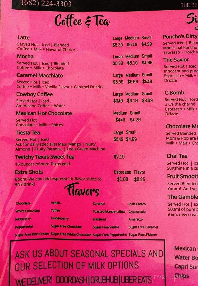 Twitch Coffee Life - Alvarado, TX menu_pic