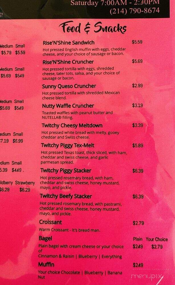 Twitch Coffee Life - Alvarado, TX menu_pic
