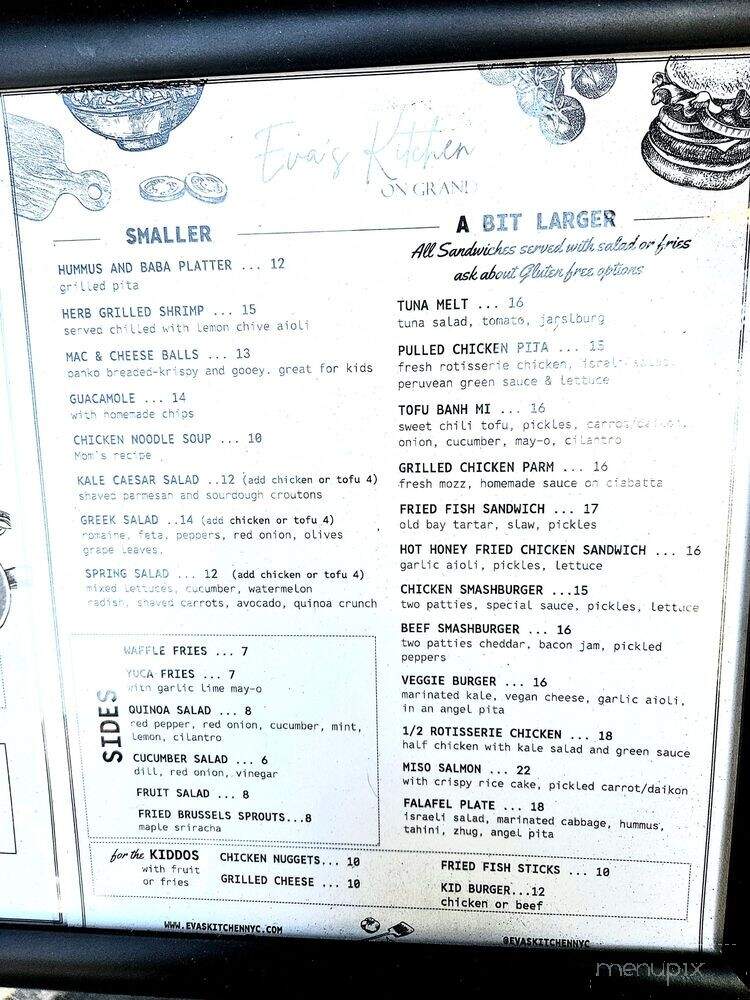 Eva's Kitchen - New York, NY menu_pic