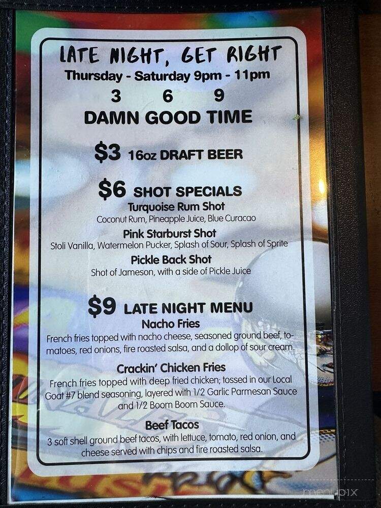 The Local Goat - New Baltimore, MI menu_pic