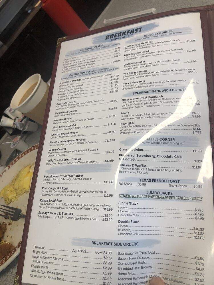 Parkside Diner - Castile, NY menu_pic