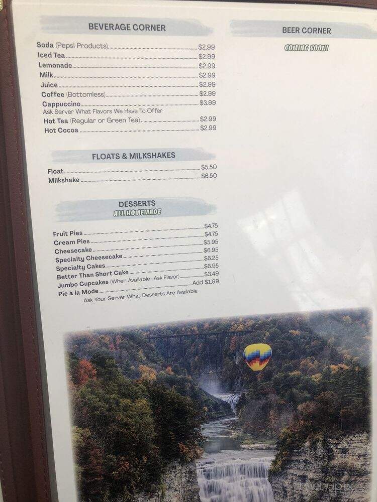 Parkside Diner - Castile, NY menu_pic
