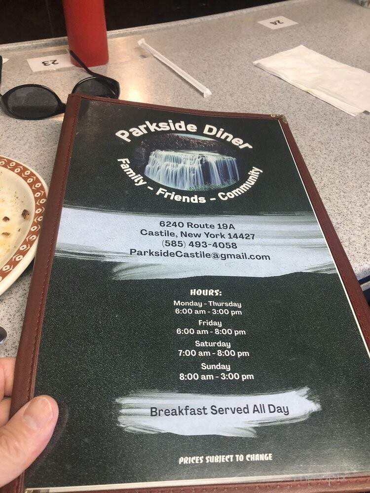 Parkside Diner - Castile, NY menu_pic