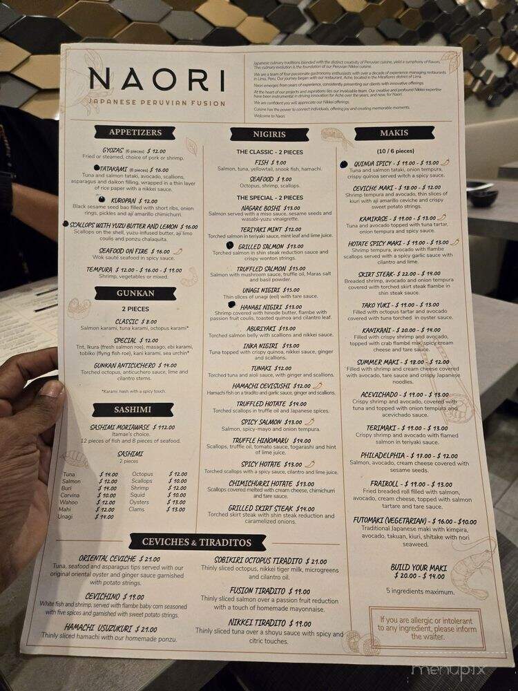Naori - Sunrise, FL menu_pic