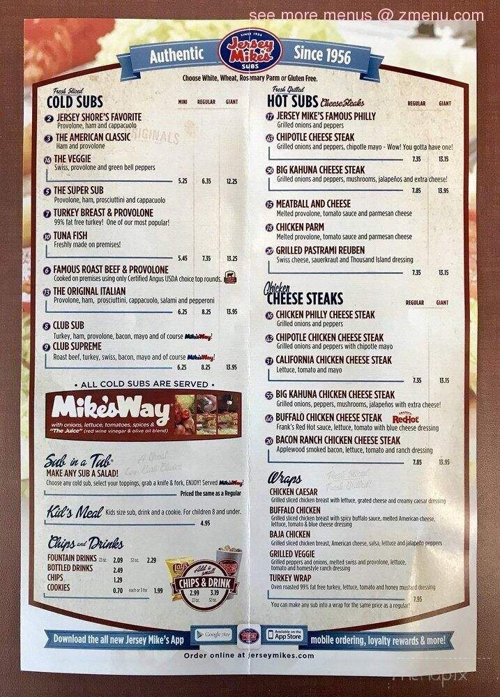Jersey Mike's Subs - Oneida, NY menu_pic