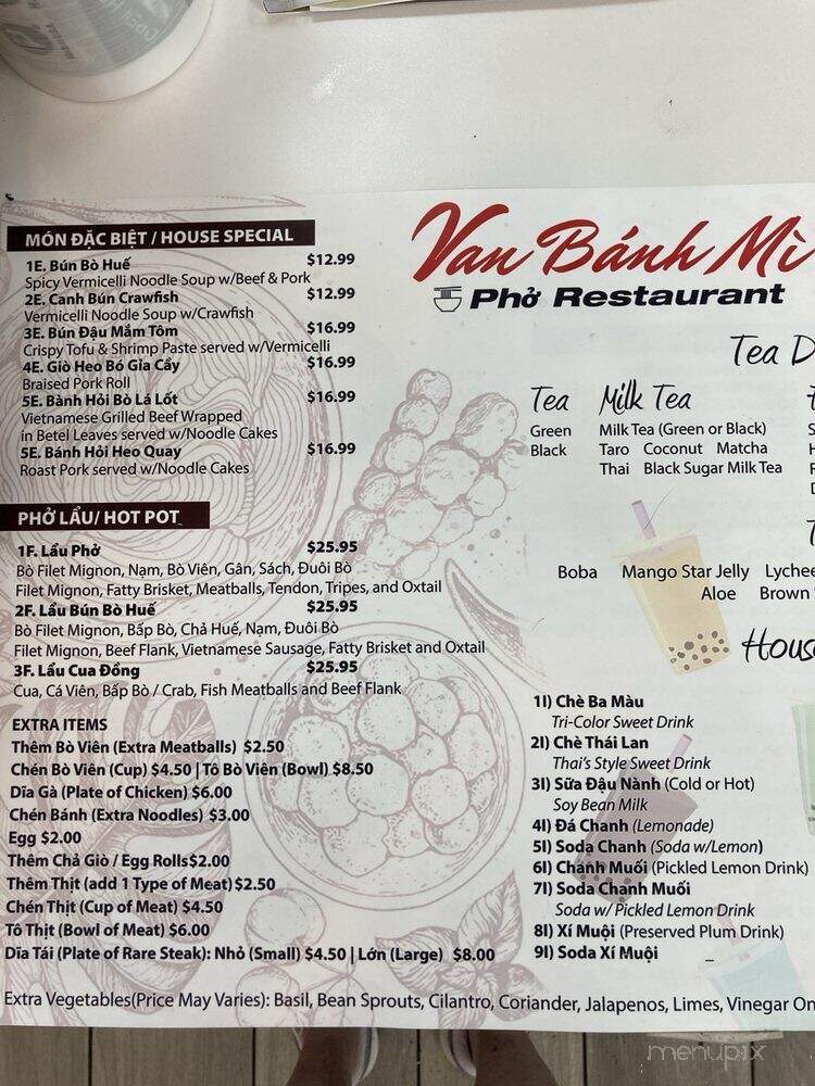 Van Banh Mi and Pho - Houston, TX menu_pic