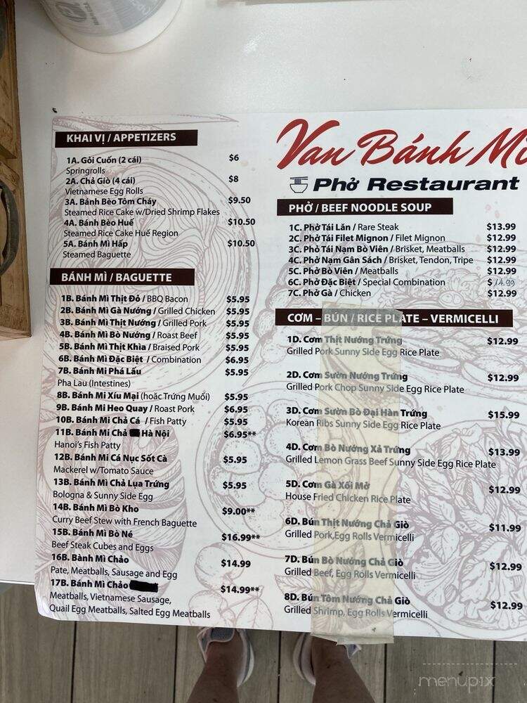 Van Banh Mi and Pho - Houston, TX menu_pic