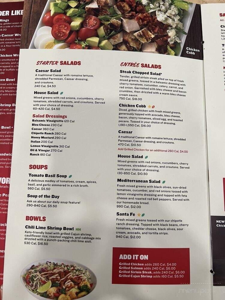 Boston's Restaurant & Sports Bar - Midland, MI menu_pic