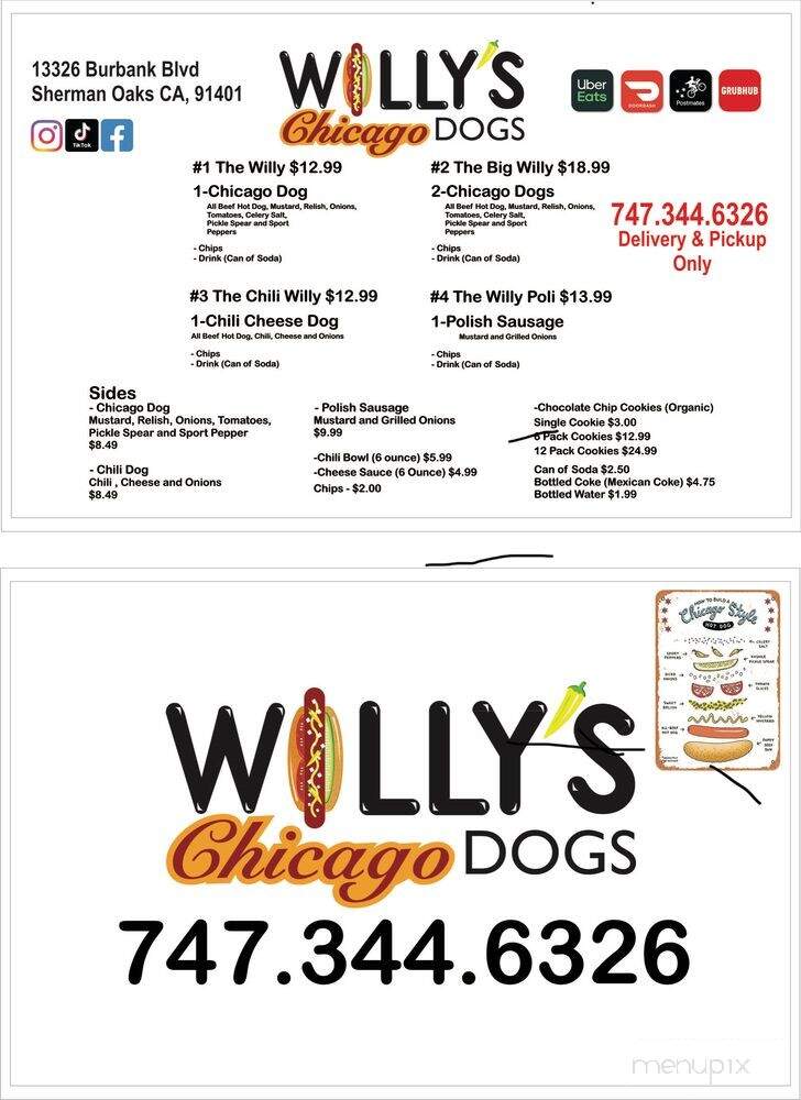 Willy's Chicago Dogs - Sherman Oaks, CA menu_pic