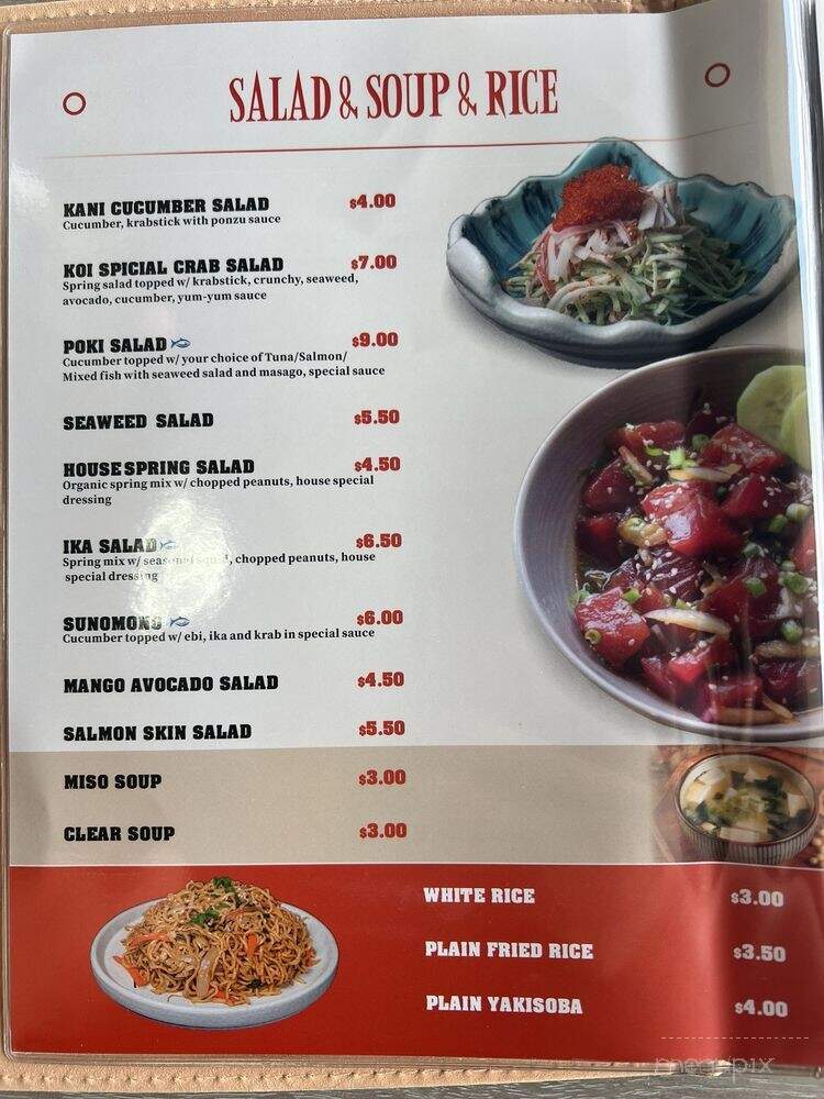 Koi Sushi - Pensacola, FL menu_pic