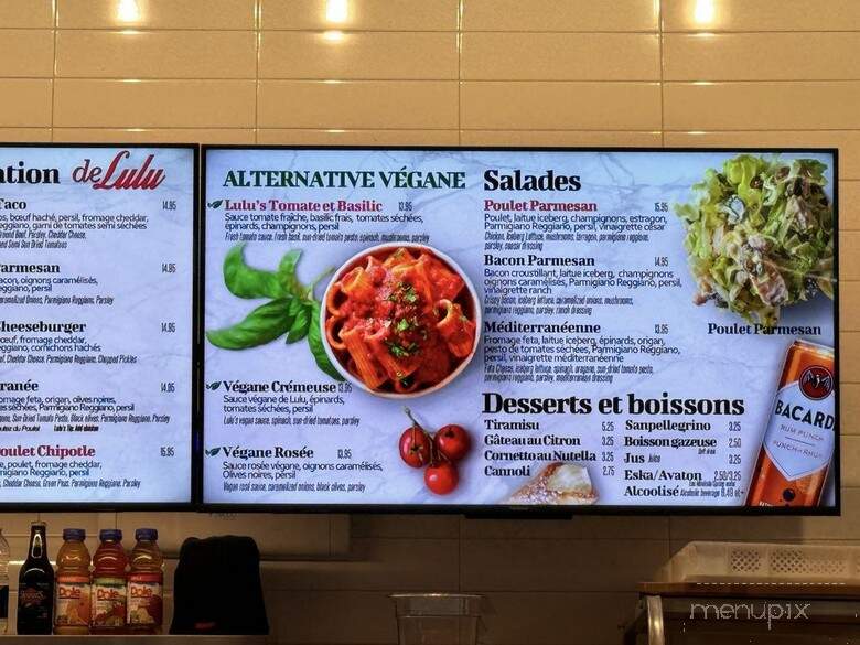 Lulu Pasta Bar - Montreal, QC menu_pic