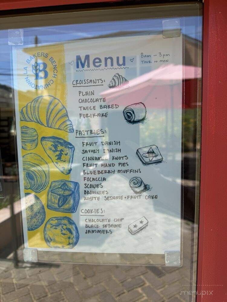 Bakers Bench - Los Angeles, CA menu_pic