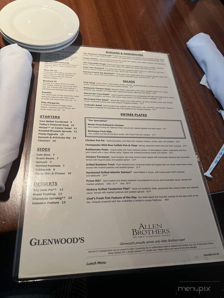 Glenwood's - Columbia, MD menu_pic