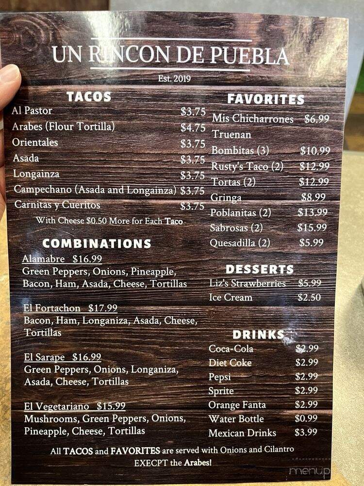 Paco's Tacos - Burien, WA menu_pic