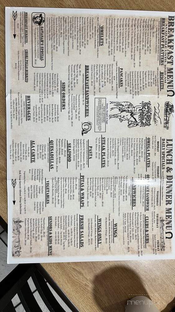 Omega House - Lexington, NC menu_pic