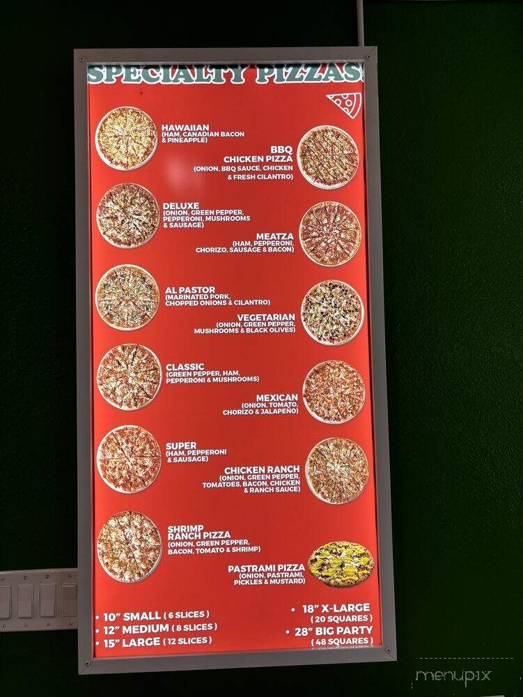 Super Pizza Veloz - Downey, CA menu_pic