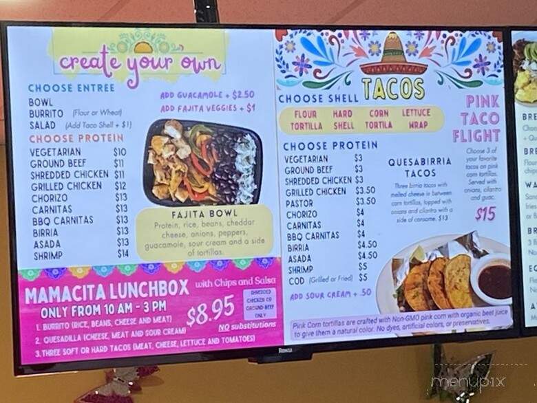 Mamacitas - West Boylston, MA menu_pic