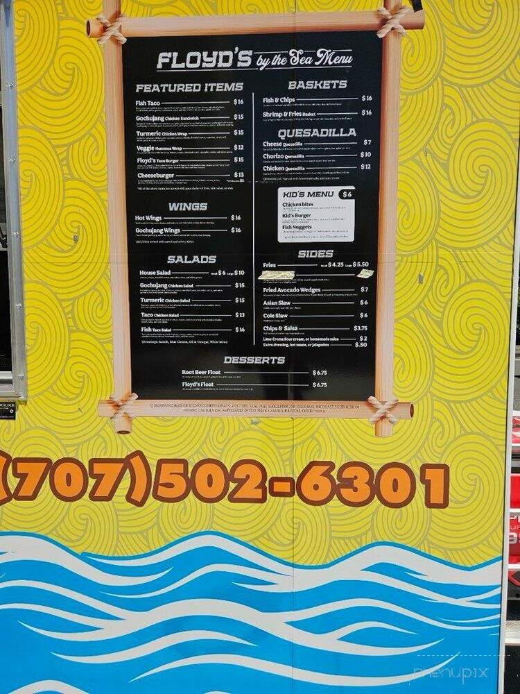 Floyd's by the Sea - Eureka, CA menu_pic