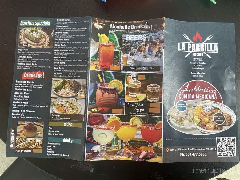La Parrilla Kitchen - Portland, OR menu_pic