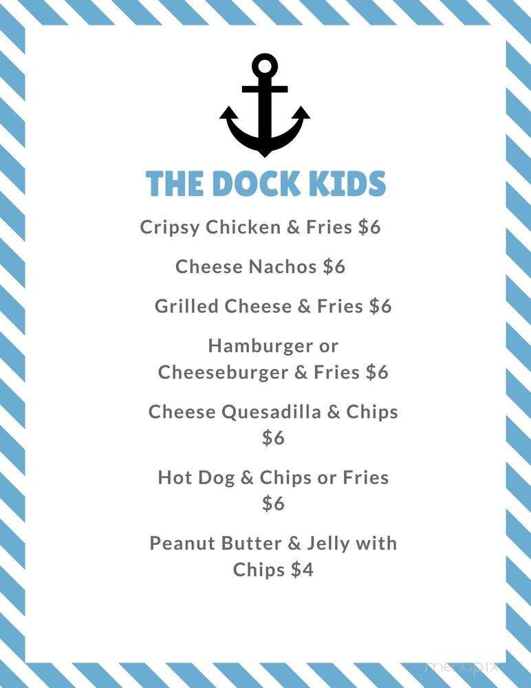 The Dock at Bayview - Bayview, ID menu_pic