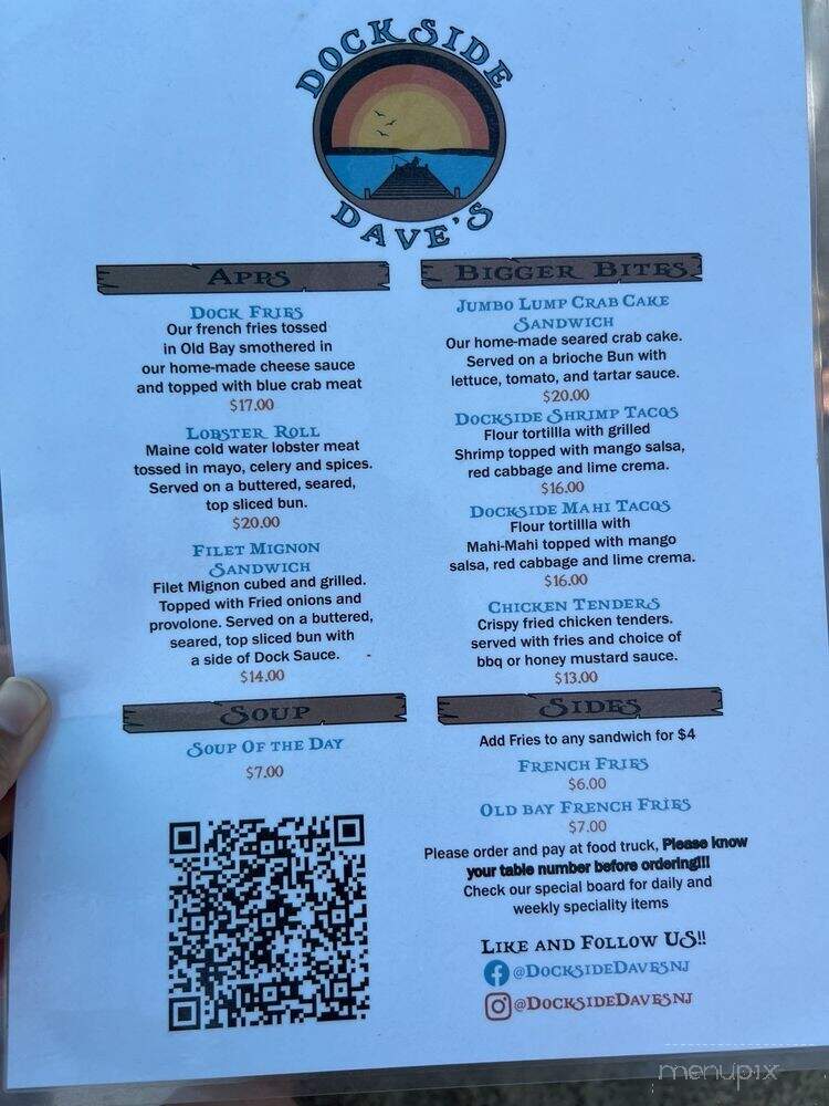 Dockside Dave's Seafood Market - Cape May, NJ menu_pic
