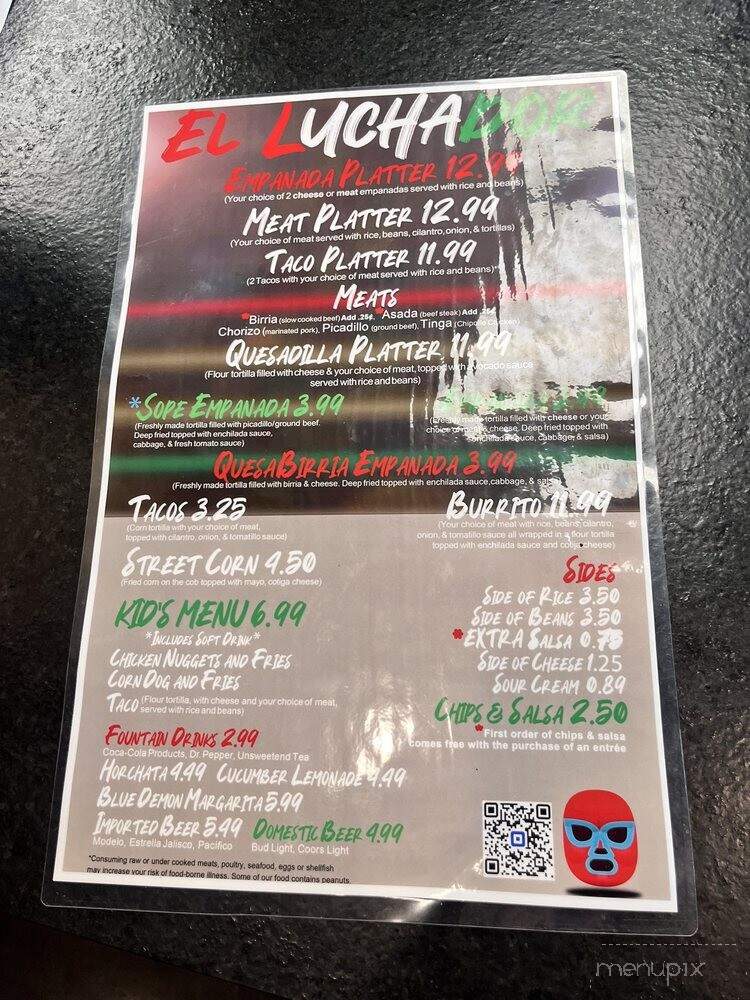 El Luchador - Gardner, KS menu_pic