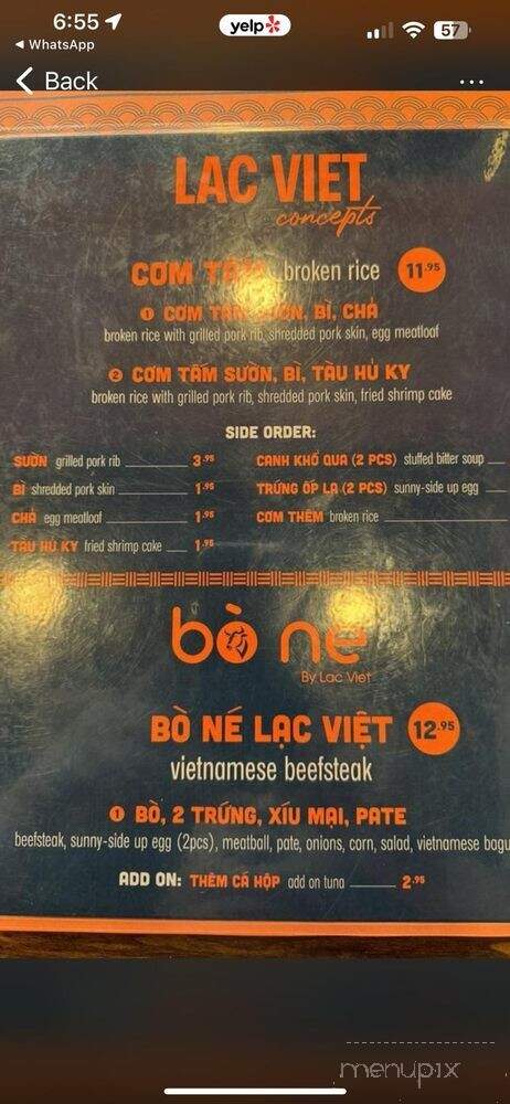 Lac Viet Concepts - Westminster, CA menu_pic