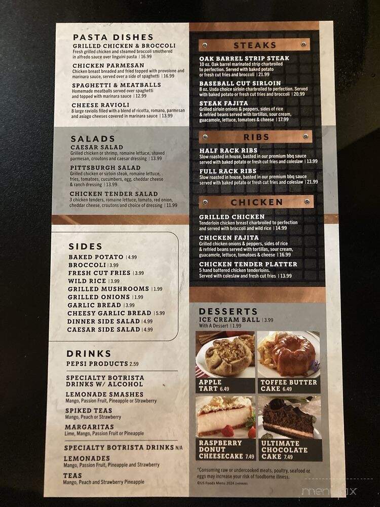 Drake Grill - Titusville, PA menu_pic