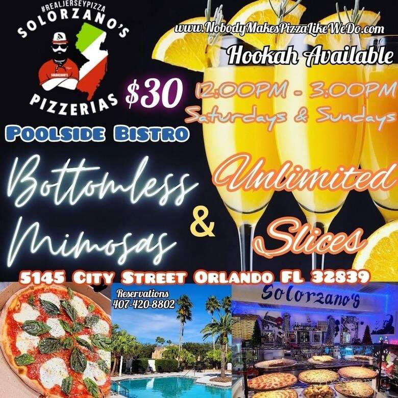 Solorzano's Pizzeria & Poolside Bistro - Orlando, FL menu_pic