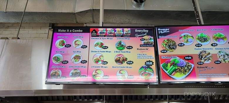 Rahmi Shawarma N'Kebab - Toronto, ON menu_pic