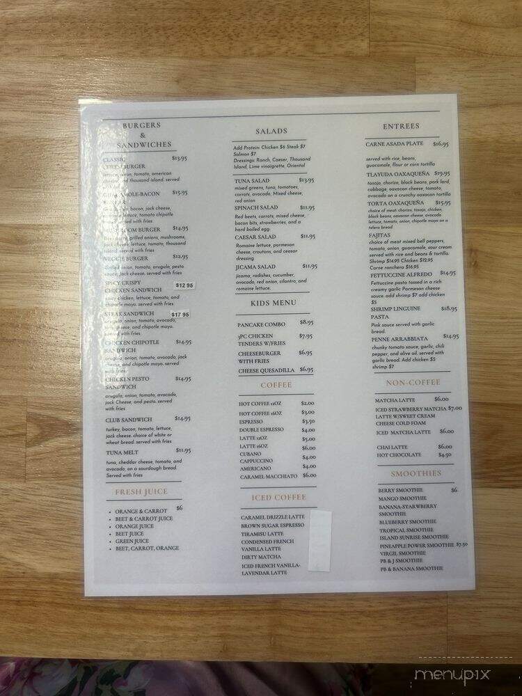 Virgil Cafe - Los Angeles, CA menu_pic