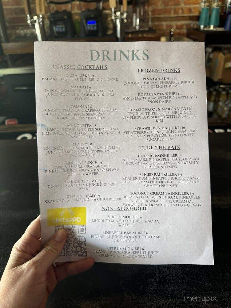 Royal James - Southport, NC menu_pic