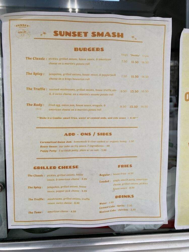 Sunset Smash - Pacific Palisades, CA menu_pic
