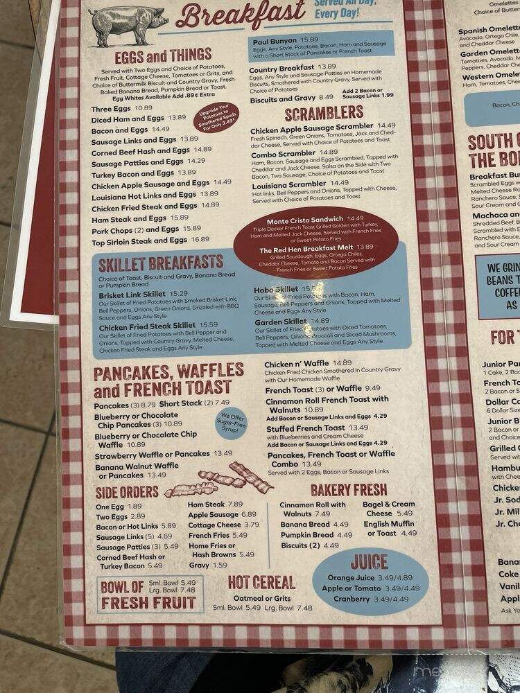 The Red Hen Cafe - Helendale, CA menu_pic