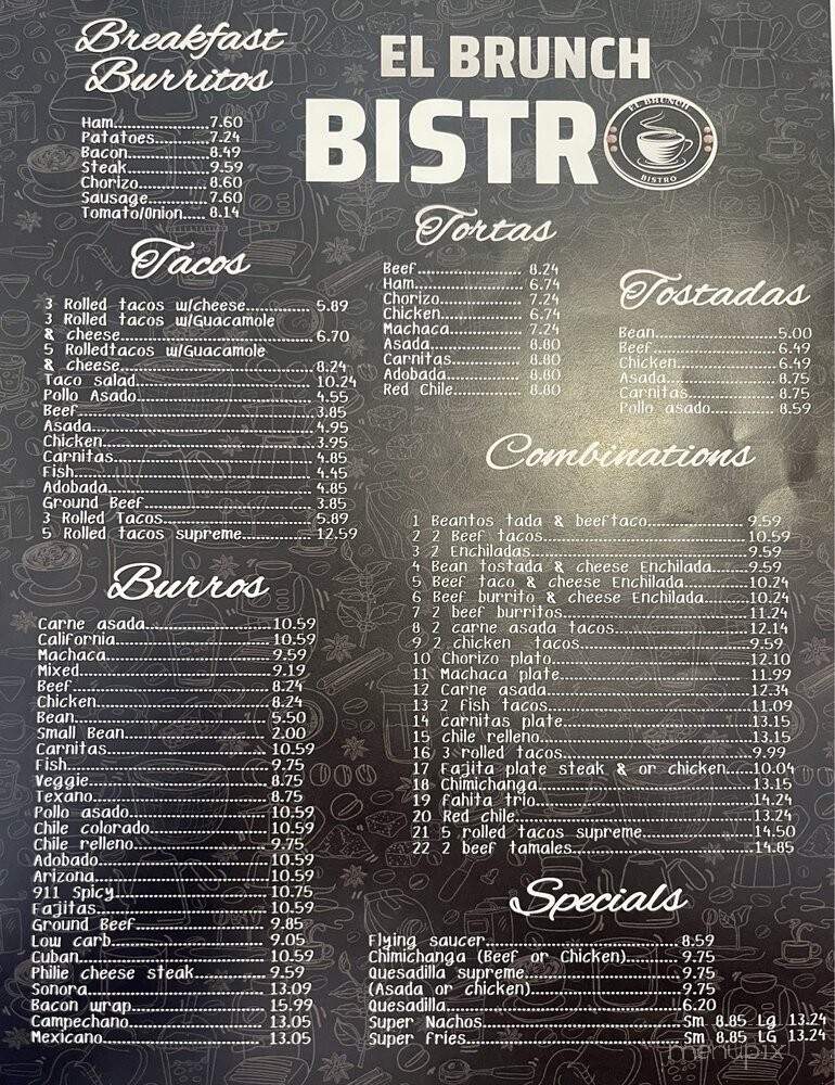 El Brunch Bistro Mexican Grill - Tucson, AZ menu_pic