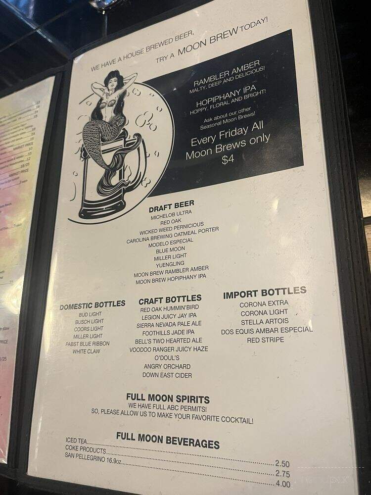 The Full Moon Oyster Bar - Asheboro, NC menu_pic
