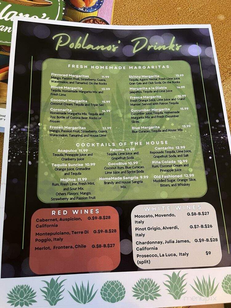 Poblanos Mexican Grill - Oviedo, FL menu_pic