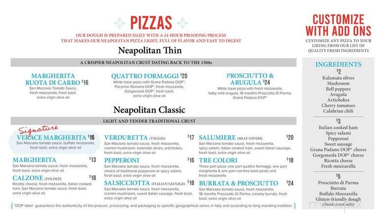 Rosso Pomodoro Pizza - Denver, CO menu_pic