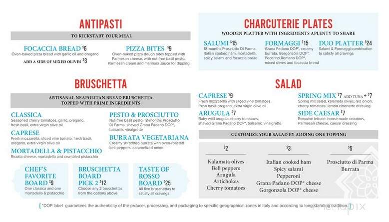 Rosso Pomodoro Pizza - Denver, CO menu_pic