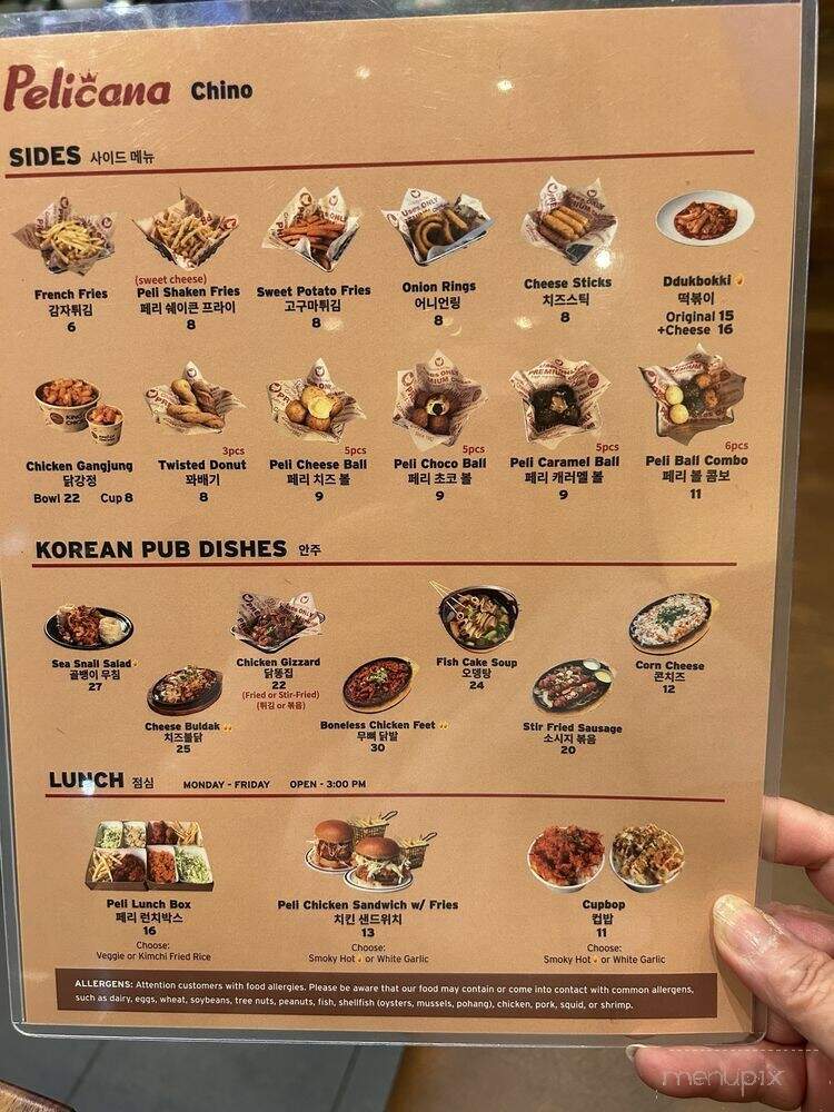 Pelicana Chicken - Chino, CA menu_pic