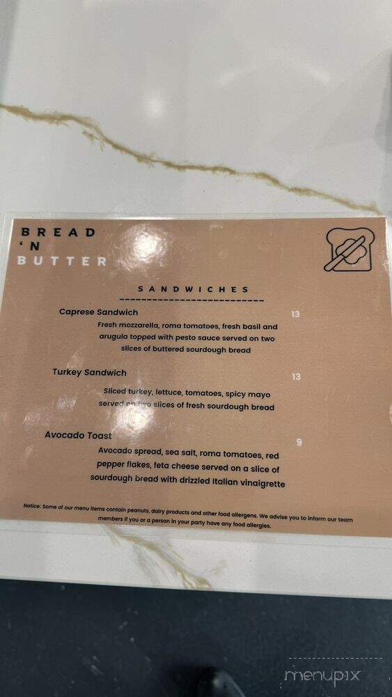 Bread N Butter - Los Angeles, CA menu_pic