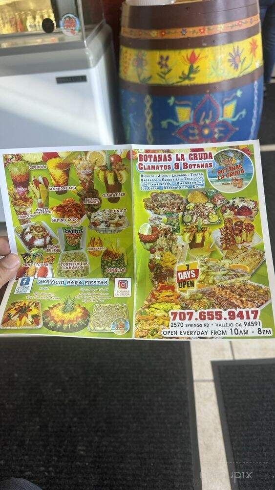 Botanas La Cruda - Vallejo, CA menu_pic
