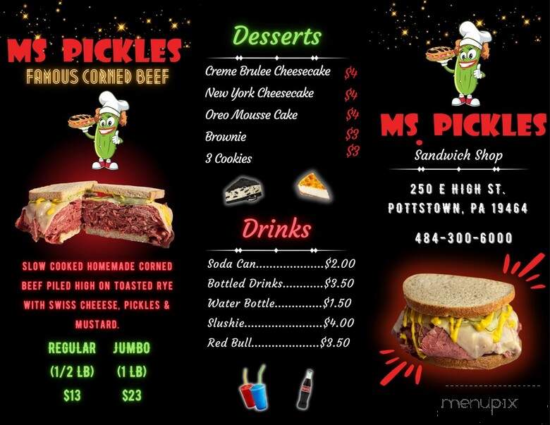 Ms. Pickles Sandwich Shop - Pottstown, PA menu_pic